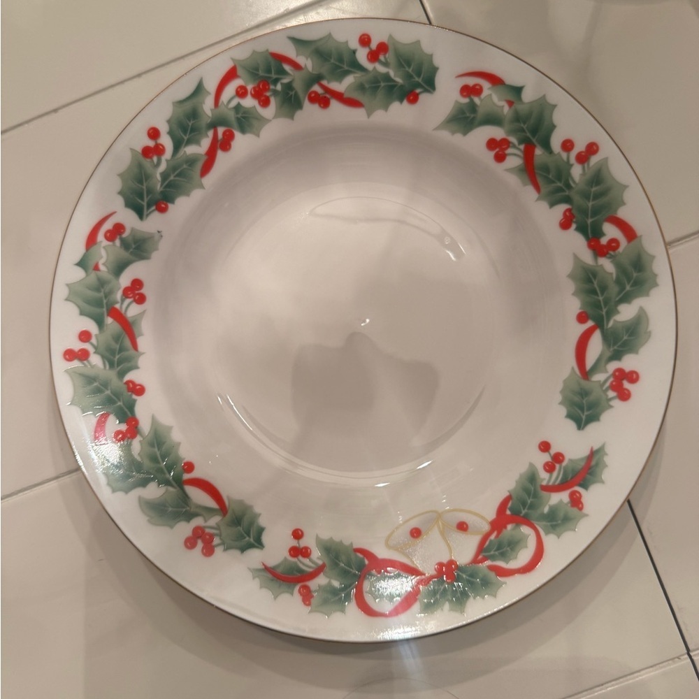 Festive Holly and Berry Dinner Plate.